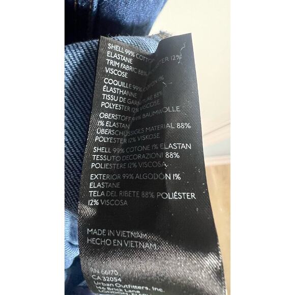 Anthropologie X Pilcro Petite 2 Denim V-Neck Button Up Stretchy MIDI Dress NEW - Picture 12 of 13